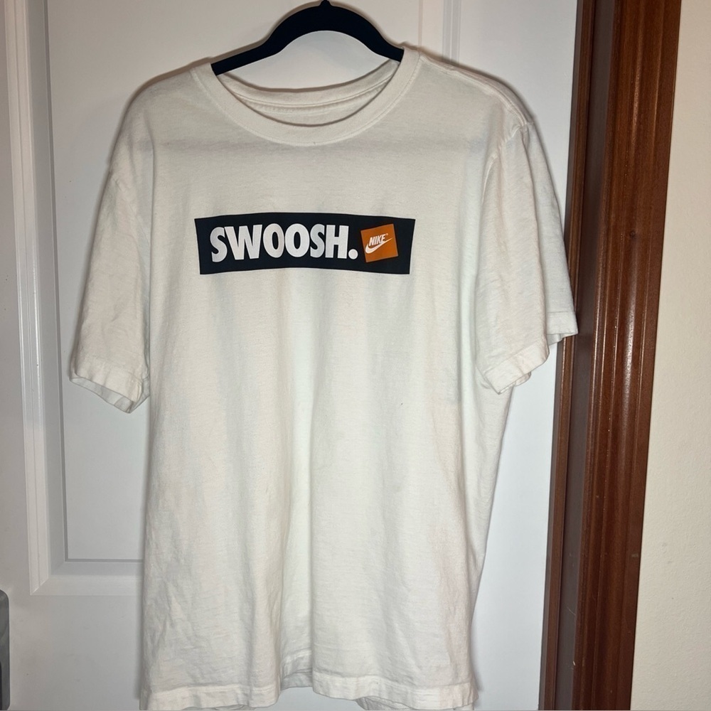 NIKE SPORTSWEAR SWOOSH BOX LOGO T SHIRT TOP MENS TEE CREW NECK COTTON WH…​​​​​​